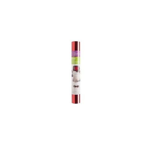Cricut Foil Iron-On 30x60cm (Red); 1 roll 30 cm x 60 cm (12 in. x 24 in.) Foil Iron-on; Ideal for custom fashion and accessories, bags, pillows, party and home décor, and more; Use with all Cricut® cutting machines
